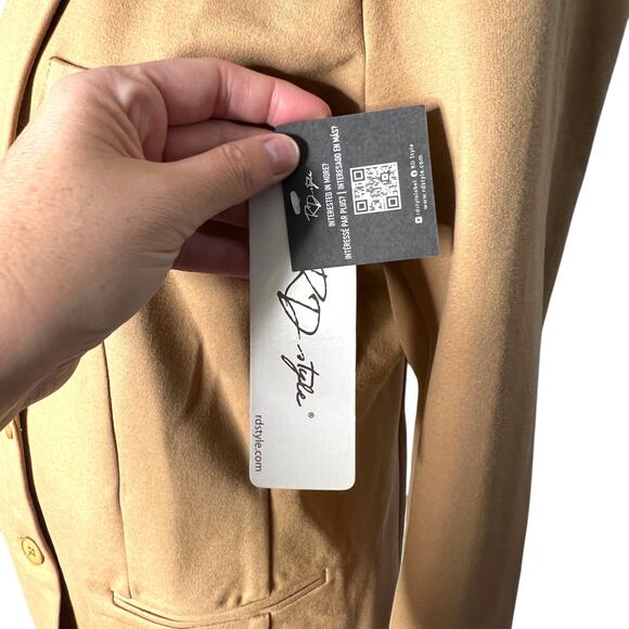 RD Style (M) Alexis Oversized Button Cuff 2 Pocket Long Sleeve Blazer Stitch Fix - Picture 10 of 14